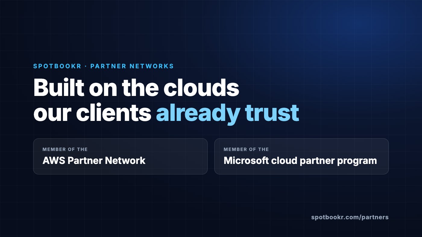 Spotbookr Is a Member of the AWS Partner Network and Microsoft's Cloud Partner Program